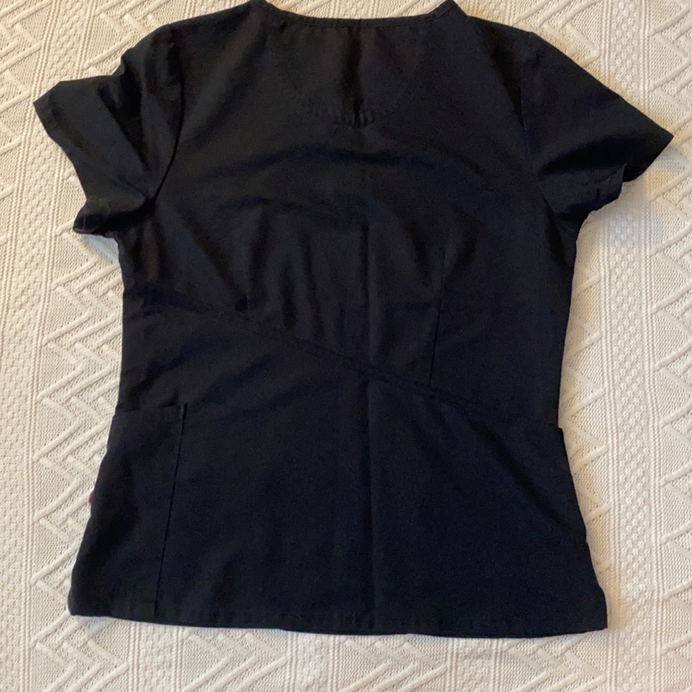 USED! Fair/Good Condition! Urbane Scrub Top! Black!! Sophie Mock Wrap Top! - Picture 5 of 6